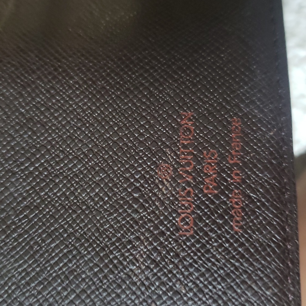 Louis Vuitton Damier Ebene Checkered Brown Planner Agenda Authentic mm size - Picture 7 of 8